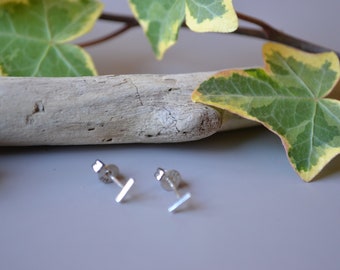 SILVER line stud earrings, delicate, 925, simple, gift, elegant, handmade, everyday, essential