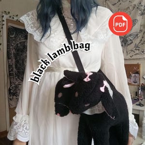 Alt Two-Headed Lamb Bag PDF Sewing Pattern | Gothic Plush Purse Tutorial | Unique Statement Accessory