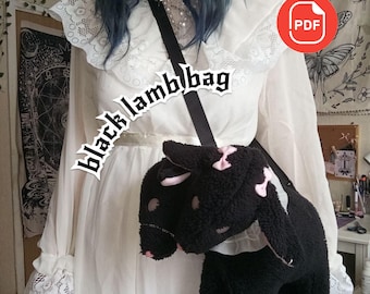 Alt Two-Headed Lamb Bag PDF Sewing Pattern | Gothic Plush Purse Tutorial | Unique Statement Accessory