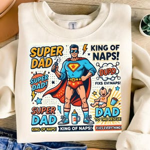 Super Dad to the Rescue, png PNGEgg – grappige stripclipart voor Vaderdag