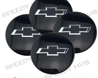 Set of 4 For Chevrolet  CAMARO 68mm/2.6" Wheel Center hub Caps 23115617-4 x camaro Chevrolet Black whit Silver