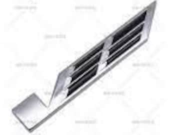 12.3cm-3pcs(1 Left +1 Right +1 Rear) V Emblem Silver Black 3D Metal Rear Fender Badge for Cadillac