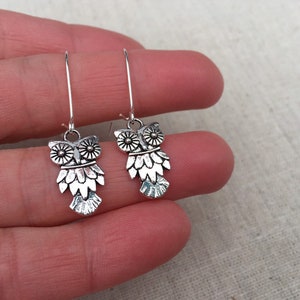 SALE Silver Owl Earrings Owl Dangle Earrings Owl Drop Earrings Boho Owl Earrings Silver Owl Jewelry Owl Jewelry Gifts image 6