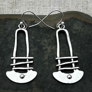 Boho Dangle Earrings - Silver Ethnic Earrings - Artisan Dangle Earrings - Vintage Silver Earrings - Gifts For Her - Bohemian Silver Earrings