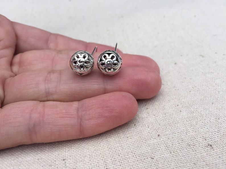 SALE Silver Ball Earrings Silver Bali Earrings Boho Dangle Earrings Bohemian Drop Earrings Silver Boho Earrings Bali Jewelry image 9