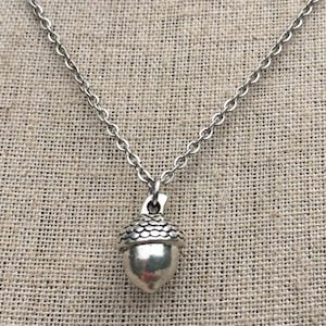 Silver Acorn Necklace - Acorn Jewelry Gifts - Acorn Pendant Necklace - Acorn Gifts For Her - Gifts For Her - Teacher Appreciation Gifts