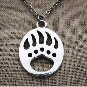 Bear Paw Necklace - Bear Claw Necklace - Grizzly Bear Necklace - Grizzly Paw Necklace - Grizzly Bear Paw Jewelry - Bear Paw Gifts For Her