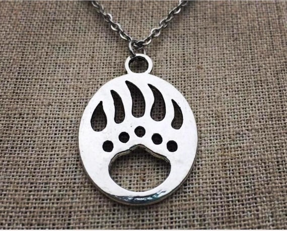 Bear Paw Necklace - Bear Claw Necklace - Grizzly Bear Necklace - Grizzly Paw Necklace - Grizzly Bear Paw Jewelry - Bear Paw Gifts For Her