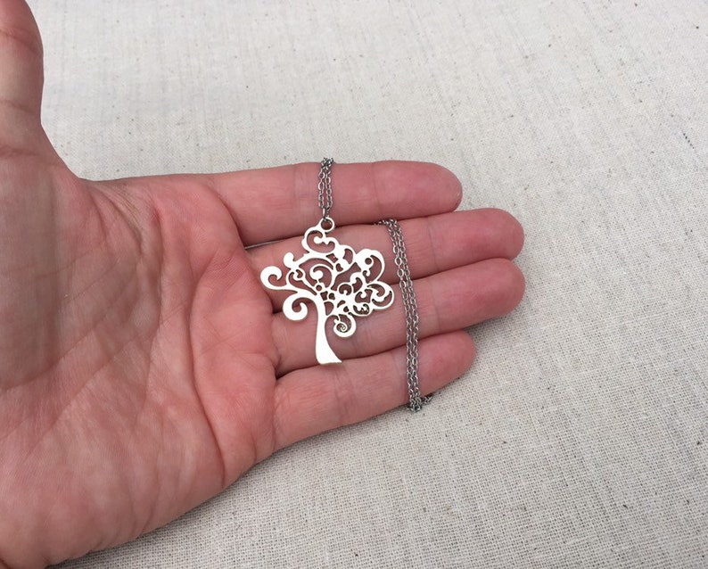 SALE Whimsical Tree Necklace Silver Tree Jewelry Silver Etsy