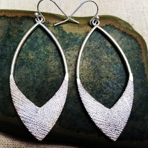 Modern Silver Earrings - Silver Geometric Earrings - Silver Dangle Drop Earrings - Contemporary Silver Earrings - Angular Earrings