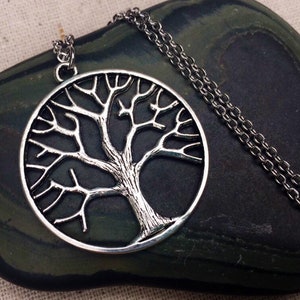 Collana Albero della Vita - Collana Grande Albero in Argento - Collana Grande con Ciondolo Albero - Gioielli Albero della Vita - Regali per Lei - Regali Gioielli Albero