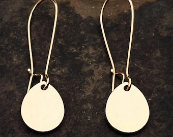 Dainty Teardrop Earrings - Little Gold Earrings - Gold Dangle Earrings - Small Gold Drop Earrings - Modern Gold Earrings - Gifts For Her