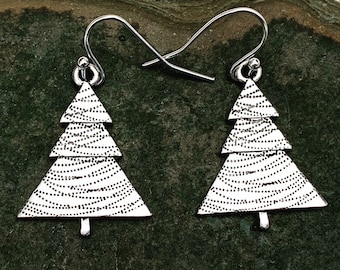 SALE - Christmas Tree Earrings - Christmas Earrings - Holiday Earrings - Holiday Jewelry - Christmas Tree Jewelry - Christmas Jewelry Gifts