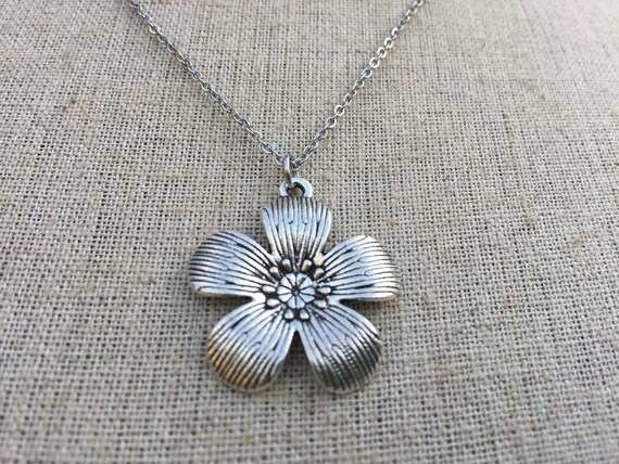 Big Flower Necklace - Botanical Necklace Gifts - Flower Statement
