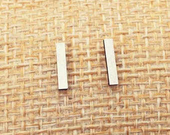 Minimalist Bar Stud Earrings - Dainty Silver Studs - Silver Bar Stud Earrings - Gifts For Her - Tiny Minimalist Earrings - Mod Stud Earrings