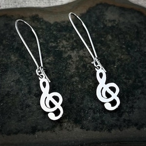 Treble Clef Earrings - Music Note Earrings - Musician Gifts - Treble Clef Jewelry - Music Note Jewelry - Music -  Gifts For Her
