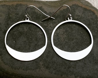 VENTE - Boucles d’oreilles minimalistes Hoop - Boucles d’oreilles Silver Hoop - Boucles d’oreilles Mod Hoop - Boucles d’oreilles Everyday Hoop - Boucles d’oreilles Modern Hoop - Bijoux modernes