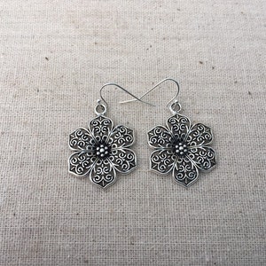 SALE Big Flower Earrings Flower Jewelry Gifts Floral Filigree Earrings Flower Statement Earrings Filigree Flower Jewelry image 10