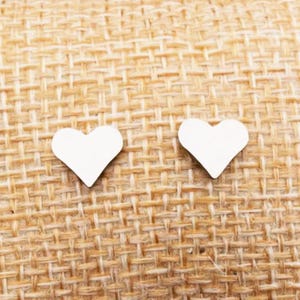 Tiny Heart Stud Earrings - Dainty Heart Earrings - Tiny Silver Heart Studs - Gifts For Her - Dainty Heart Jewelry - Tiny Heart Jewelry Gifts