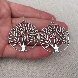 SALE Big Tree Earrings Statement Tree Earrings Silver - Etsy