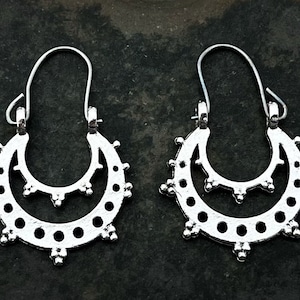 Little Boho Hoops - Dainty Bali Hoops - Small Silver Hoops - Silver Hoop Earrings - Bohemian Hoop Earrings - Bali Hoop Earrings