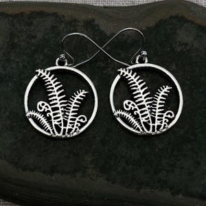 Silver Fern Earrings - Fern Dangle Earrings - Fern Leaf Earrings - Fern Jewelry Gifts - Fern Gifts - Gifts For Her - Nature Lover Gifts
