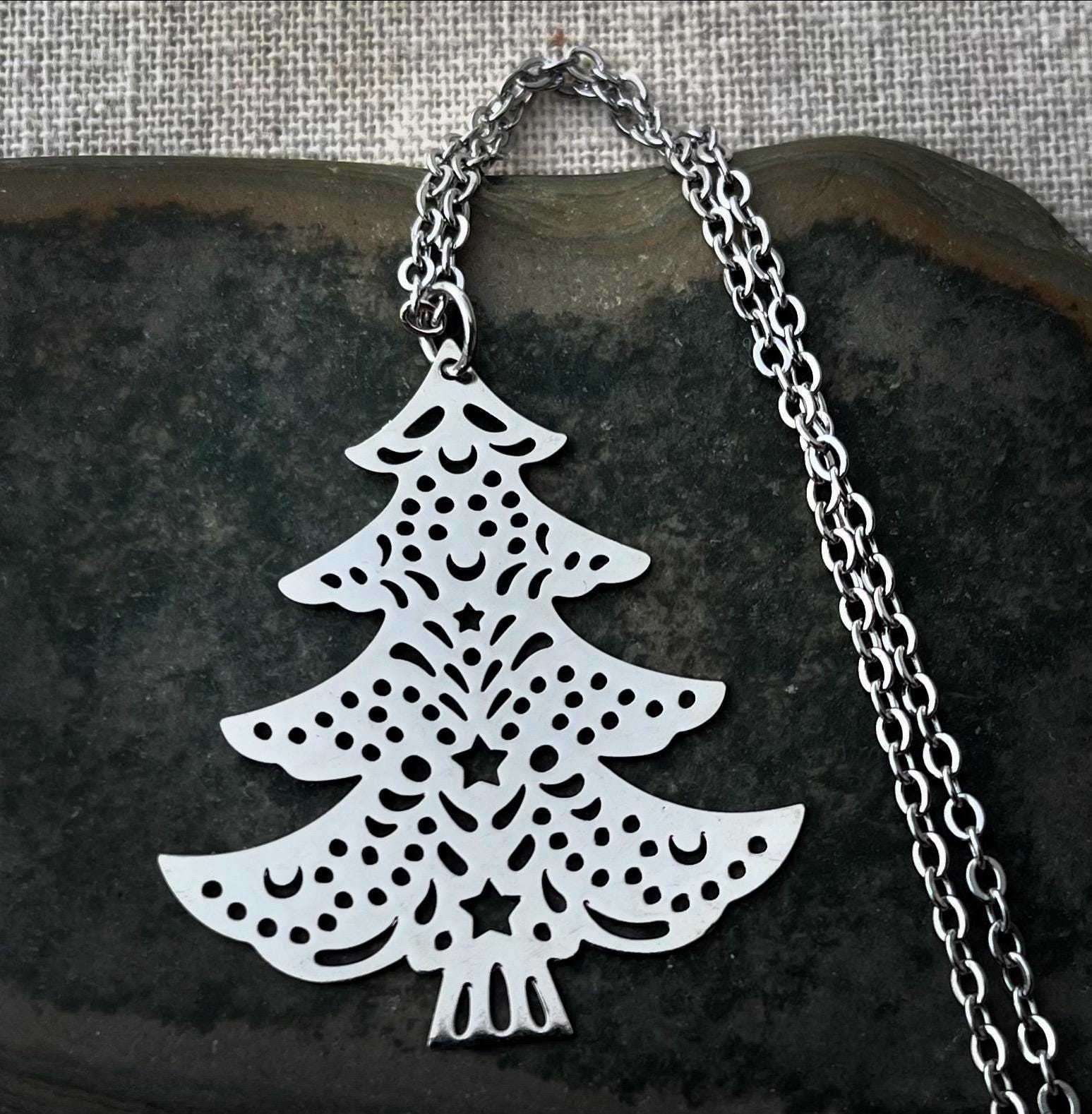 Christmas Tree Necklace Holiday Necklace Christmas Necklace