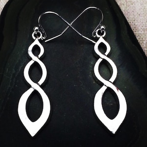 Silver Infinity Earrings - Long Infinity Earrings - Infinity Dangle Earrings - Silver Infinity Jewelry  - Infinity Gifts For Her