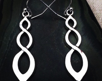 Silver Infinity Earrings - Long Infinity Earrings - Infinity Dangle Earrings - Silver Infinity Jewelry  - Infinity Gifts For Her