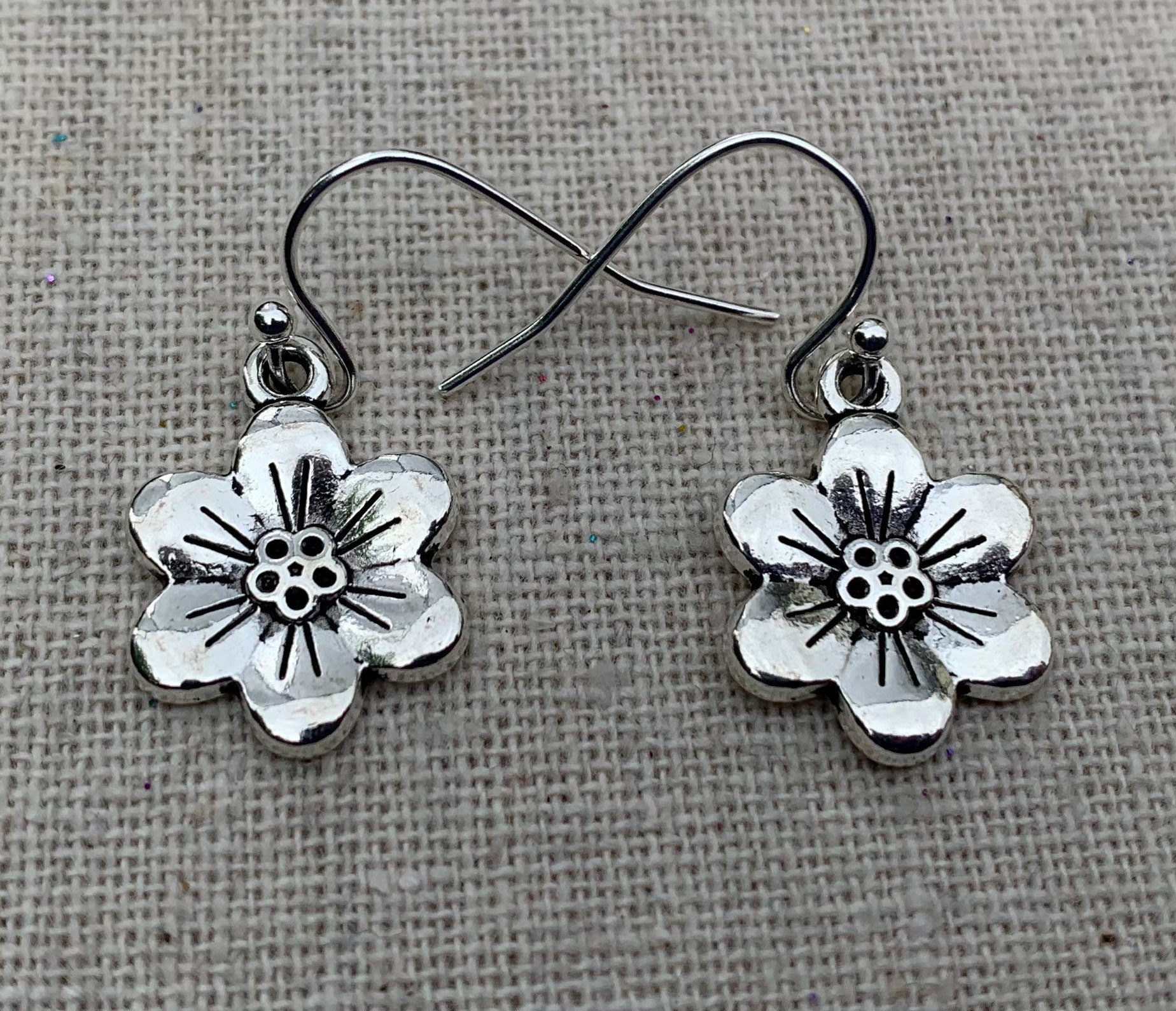 SALE Botanical Earrings Flower Dangle Earrings Flower | Etsy