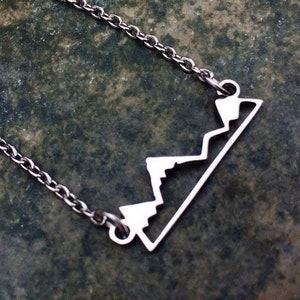 Dainty Mountain Necklace - Little Mountain Necklace - Mountain  - Silver Mountain Necklace - Dainty Mountain Jewelry  Gifts For Her