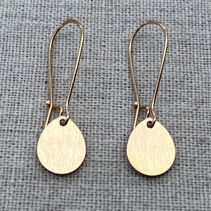 Dainty Teardrop Earrings - Little Gold Earrings - Gold Dangle Earrings - Small Gold Drop Earrings - Modern Gold Earrings - Gifts For Her