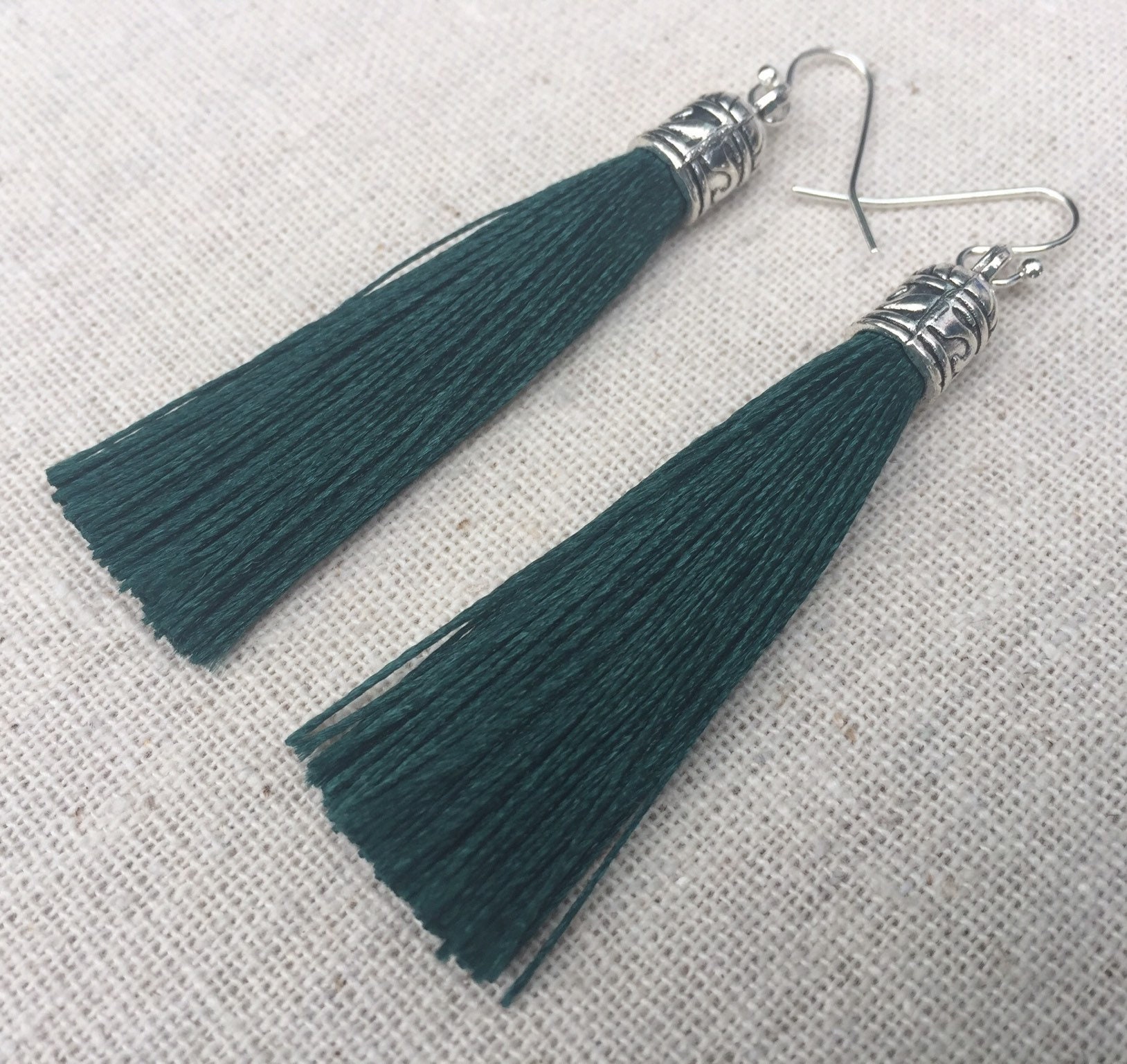 Aqua bohemian tassel Earrings | Tomato Superstar