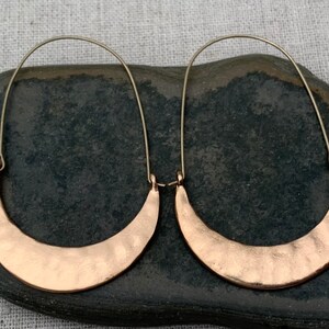 SALE - Crescent Hoop Earrings - Modern Hoop Earrings - Minimalist Hoop Earrings - Gold Hoop Earrings - Modern Gold Earrings - Gold Jewelry