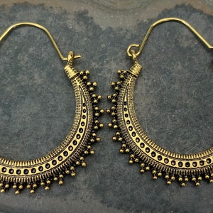 SALE - Gold Bali Hoops - Gold Boho Hoops - Gold Hoop Earrings - Artisan Gold Hoops - Bohemian Gold Earrings - Gold Earrings - Gold Hoops