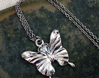 Butterfly Necklace - Butterfly Pendant - Butterfly Jewelry - Butterfly  -  Gifts For Her - Monarch Necklace - Monarch Jewelry