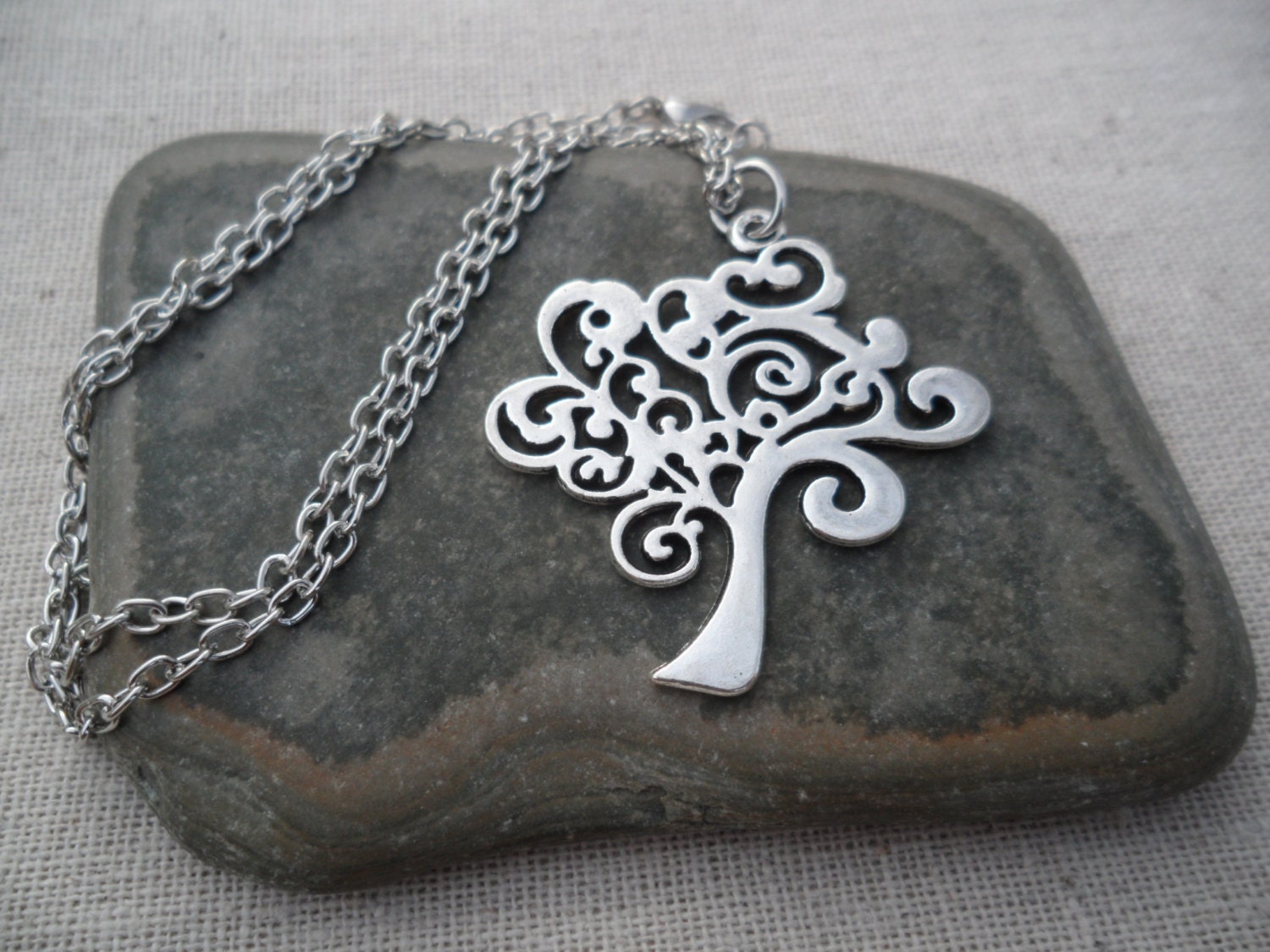 Whimsical Silver Tree Pendant Tree of Life Jewelry Silver ...