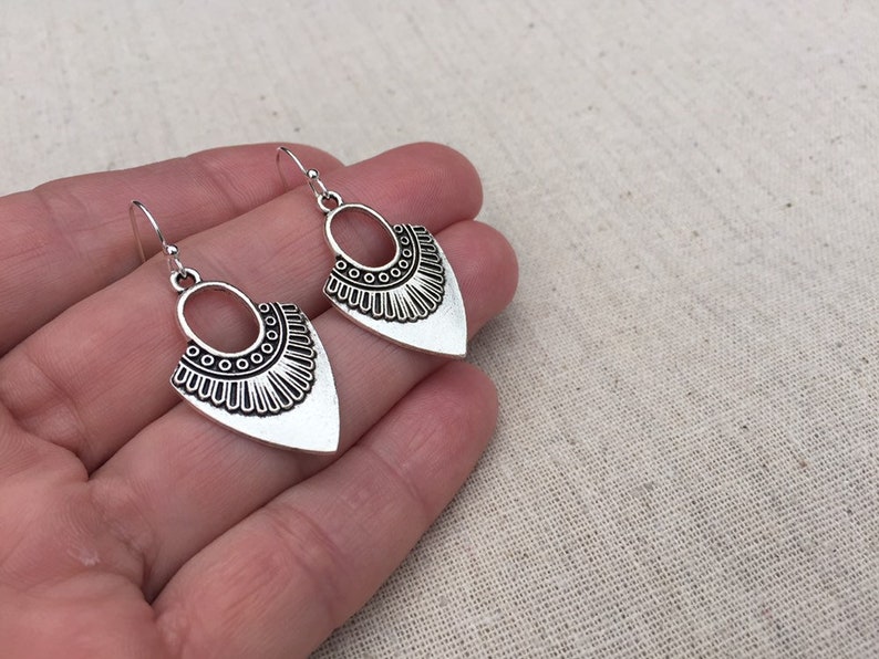 SALE Boho Dangle Earrings Silver Boho Earrings Silver Etsy