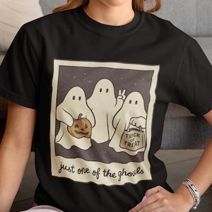 Just One of the Ghouls Tee- Funny Ghost Halloween Shirt, Retro Ghoul Squad T-Shirt, Spooky Season Gift, Cute Ghouls Club Apparel