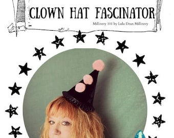 Clown Hat Fascinator Pattern - Digital PDF Pattern