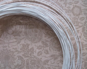 10 Yards 21 Gauge White or Black Millinery Wire