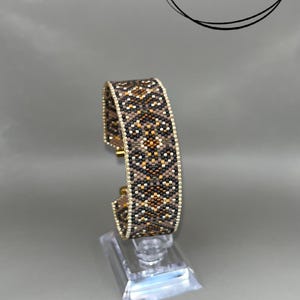 Geometric Beaded  Pattern, Odd Count Peyote Stitch Design, DIY Miyuki Delica Bracelet Pattern PDF
