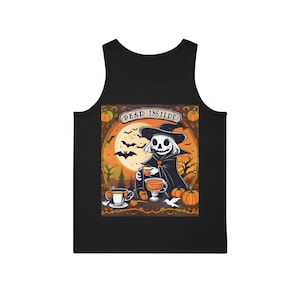 Halloween Tank Top, Spooky Sleeveless Shirt, Creepy Summer Tee, Unisex Softstyle™, Scary Costume Top, Horror Festival Apparel