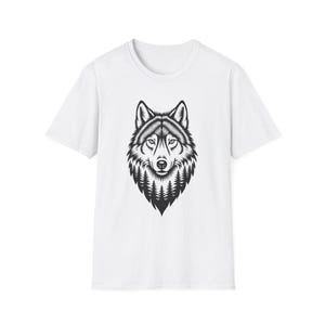 T-shirt unisexe nature loup, t-shirt faune, chemise animaux de la forêt, haut aventure en plein air, t-shirt graphique nature sauvage