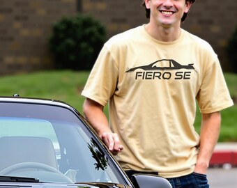 Vintage Pontiac Fiero SE, AKA Notchie, Silhouette T-Shirt, Classic Car Enthusiast Tee, Muscle Car Shirt, Unisex Graphic Tee, Car Lover Gift