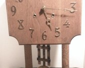 Antique Working Gilbert Mission Oak Wall Clock Circa 1900