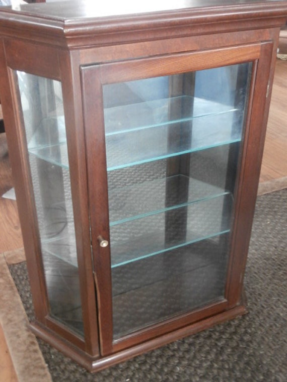 Huge Wall Hanging Display With3 Glass Shelves Etsy