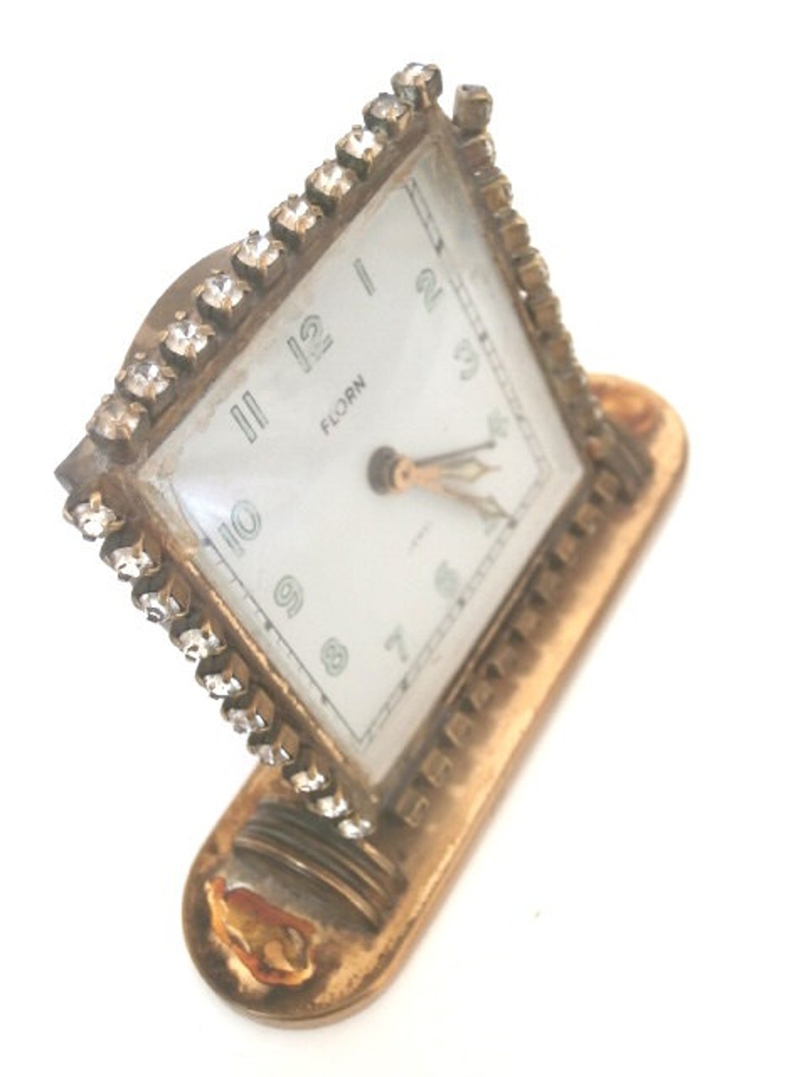 Florn Vanity Clock Germany American Sector Circa 1950s Etsy