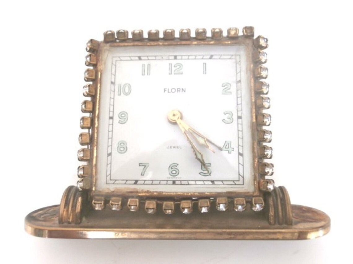 Florn Vanity Clock Germany American Sector Circa 1950s Etsy