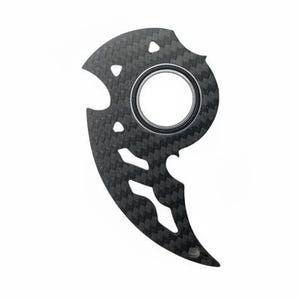 Carbon Fiber Keyrambit Keychain | Lightweight EDC Key Holder | CNC-Cut Carbon Karambit Style Accessory